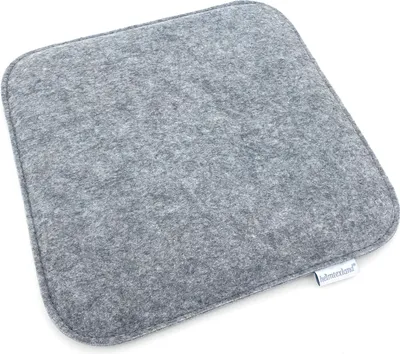 Produktbild von heimtexland ® Sitzkissen Set Filz Stuhlkissen Stuhlauflage Filzkissen Stuhl Polster Kissen Typ631 2er Set 35 x 35 cm Eckig Hellgrau