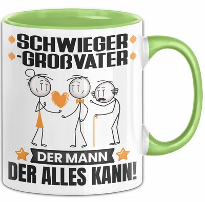 Produktbild von Schwiegergroßvater Tasse Geschenk für Schwiegergroßvater Der Mann Der Alles Kann Geschenkidee zum Geburtstag (Grün)