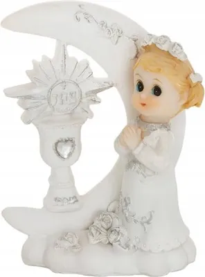Zdjęcie produktu dla Figurka na tort komunijny, wybór:KFF3D dziewczynka bez dekoracji 9cm