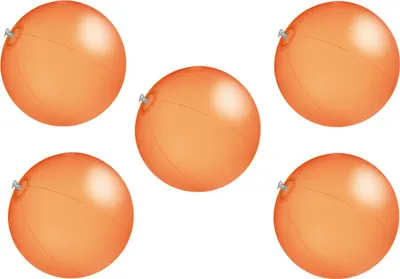 Produktbild von 5x Strandball / Wasserball / Farbe: orange