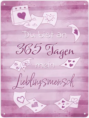 Produktbild von Du bist an 365 Tagen mein Lieblingsmensch Metallschild XXL in 28x38 cm