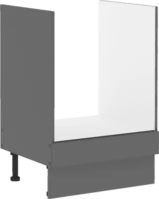 Produktbild von Küche NESSA Herdunterschrank 60 cm Anthrazit Küchenzeile Küchenblock Einbauküche