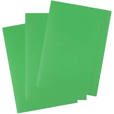 Immagine prodotto di D.RECT: Confezione da 25 raccoglitori in cartone | Cartella per documenti con elastico | Colore: verde, peso: 300g