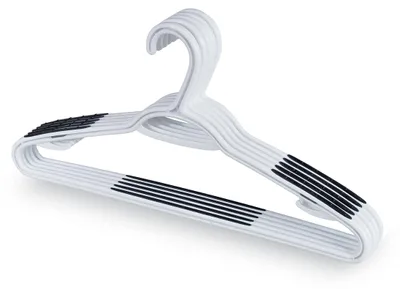 Immagine prodotto di Domopak Living 8001410073686: Set di 5 appendiabiti, plastica, bianco, dimensioni 0,8 x 42 x 21 cm