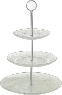 Obrázek produktu pro Skleněný podnos na cukroví RELIEF, 35 cm