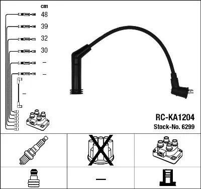 Image de Jeu de câbles d'allumage NGK 6299