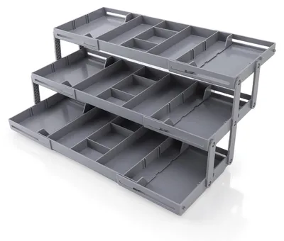 Schubladen-Organizer, 3 Ebenen, ausziehbar, Kunststoff