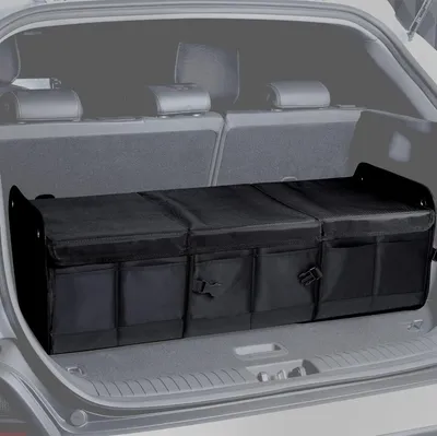 Productafbeelding van NINEDUCK Kofferorganizer met deksel – Zwart, gemaakt van hoogwaardig Oxford-materiaal, ideaal voor het organiseren van bagage