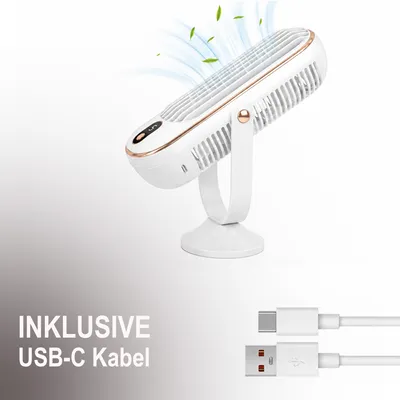 Image de Ventilateur de table "AKKU", couleur blanche