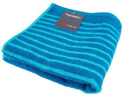 Produktbild von Traumschloss Frottier-Line Stripes Handtuch 50 x 100 cm helltürkis 100% Baumwolle, absolut hautsympathisch