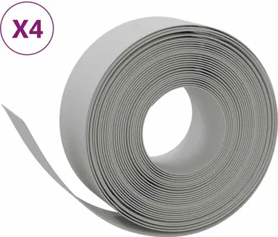 Produktbild von vidaXL Rasenkanten 4 Stk. Grau 10 m 20 cm Polyethylen