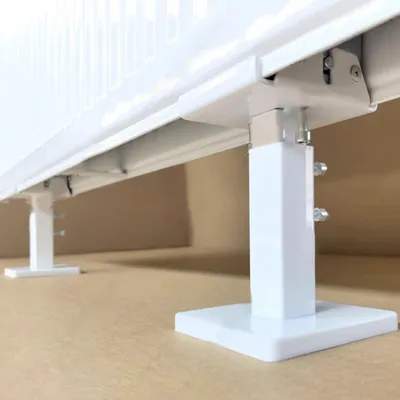 Radiator-Fußmontageset, verstellbar, Stahl, weiß+silber