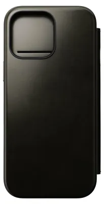 Image de Nomad Modern Horween cuir folio iPhone 16 Pro Max – Étui portefeuille élégant et fonctionnel – Compatibilité MagSafe et recharge sans fil – Cuir Horween premium des États-Unis - Vert