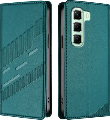 Obrázek produktu pro Pouzdro pro Infinix Hot 50 4G,Polyuretankožené peněženkové pouzdro s přihrádkou na karty a funkcí stojánku Grün
