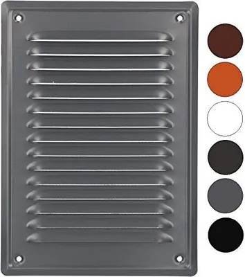 Zdjęcie produktu dla KOTARBAU® Kratka wentylacyjna 230x165 mm Kratka wywiewna Wkrecana Malowana Wentylacja kominowa Jasny antracyt Siatka przeciw owadom odporna na korozje