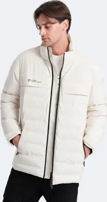 Zdjęcie produktu dla Ombre Clothing Męska kurtka zimowa Gilgwyn kremowy L
