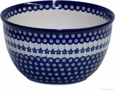 Produktbild von Original Bunzlauer Keramik 4,5 Liter Schüssel Schale XL Ø26,3 cm Salatschüssel Suppenschüssel Beilagenschüssel Obstschale [Form 2] robust, dickwandig im Design 166a