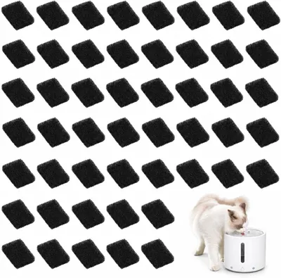 Imagen del producto de Filtros de repuesto para bebederos de mascotas, reutilizables, de 35 x 25 x 9 mm, paquete de 50 unidades, para bebederos de animales domésticos