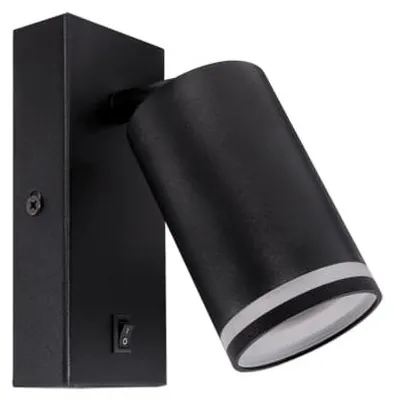 Productafbeelding van Wandlamp, zwart, IP20, verstelbaar, ZULA WLL, GU10, 35W, Ideus, 03998