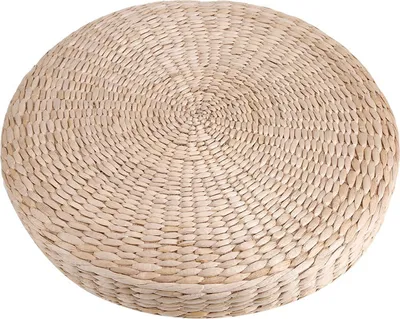 Produktbild von 40cm Runde Pouf Tatami Kissen Boden Kissen Stroh Meditation Weiche Yoga-Matte