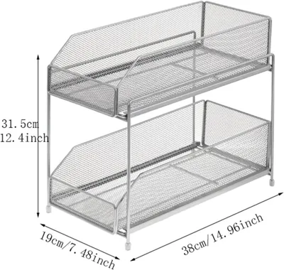 Produktbild von Ausziehbares Unterspülenregal mit zwei Schubladen für Küche und Badezimmer