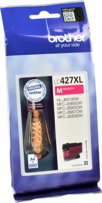 Produktbild von Brother LC427XLM, Hohe (XL-) Ausbeute, Magenta, Tinte auf Pigmentbasis, 1 Stück(e), 5000 Seiten, Einzelpackung