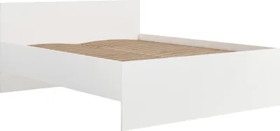 Produktbild von Schlafzimmer Bett mit 160x200 cm Liegefläche, weiß matt, inkl. Lattenrost - MOLLERUSA-132