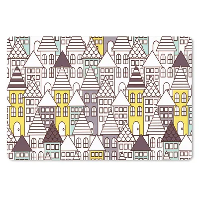 Produktbild von MuchoWow® Schreibtischunterlage Muster - Haus - Skyline 60x40 cm - XXL Mauspad - Großes Mauspad