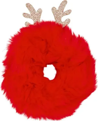 Produktbild von Weihnachten Scrunchie Rednose - Winterzauber im Weihnachtswald