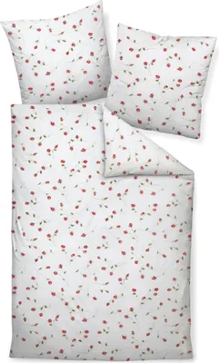 Produktbild von Janine Design Mako-Soft-Seersucker Bettwäsche-Garnitur TANGO 2174 Farbe paradierot Größe 155x220 + 80x80 cm