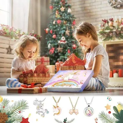 Productafbeelding van Adventskalender met zeemeerminnen-thema voor meisjes, 24 dagen, met sieraden, een cadeau voor meisjes en vrouwen