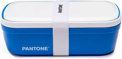 Zdjęcie produktu dla Bento styl pudełko na lunch, z przegrodą, 12 x 7 x 20,5 cm, niebieskie, do biura lub szkoły