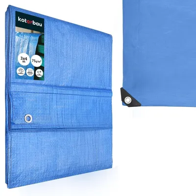 Produktbild von Abdeckplane Abdeckfolie Schutzplane - 3 x 4 m - 60 g/m² - Blau