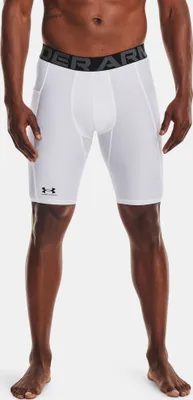 Zdjęcie produktu dla Under Armour Męskie Długie Spodenki Heatgear z kieszenią - 1361602, Kolor:Biały, Materiał:XL
