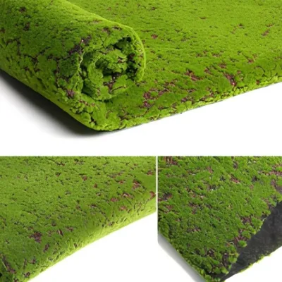 Produktbild von Künstliche Moosmatte 100 x 100 cm, künstliches Gras, dekorative Grünpflanzen, Moosgras, Miniaturdekoration für Zuhause, Rasen, Garten, Terrasse