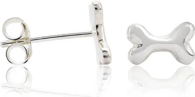Produktbild von 925 Sterling Silber Ohrstecker mit Hundeknochen