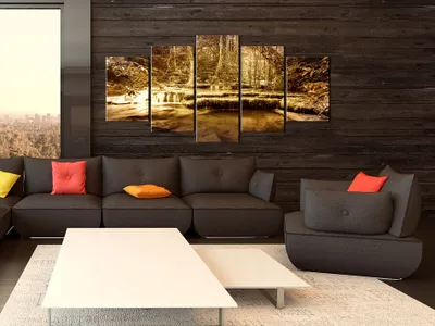 Zdjęcie produktu dla Obraz akustyczny wodospad natura 200x100 cm obrazy pianka akustyczna wysokowydajny pochłaniacz dźwięku izolacja akustyczna płótno 5 szt fototapeta akustyka pomieszczenia izolacja akustyczna c-B-0036-b-p