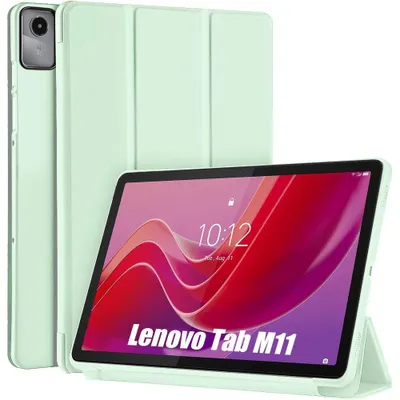Image de Coque pour Lenovo Tab M11 2024, Protection Hybride Anti-Rayures avec Support - Vert