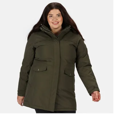 Produktbild von Regatta Parka für Damen Wasserdicht mit Kapuze , Farbe:Schwarz, Größe:34