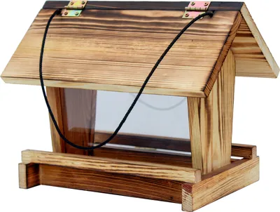 Produktbild von dobar Vogelhaus "Llama" hängend aus Holz, geflammt