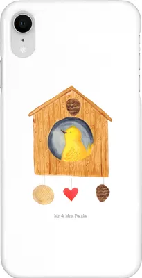 Produktbild von Mr. & Mrs. Panda Iphone XR Handyhülle Vogelhaus Home - Weiß - Geschenk, Premium Kunststoff, Haus, Sweet, Handy Case, Lustige Sprüche, Umzug, Vogel
