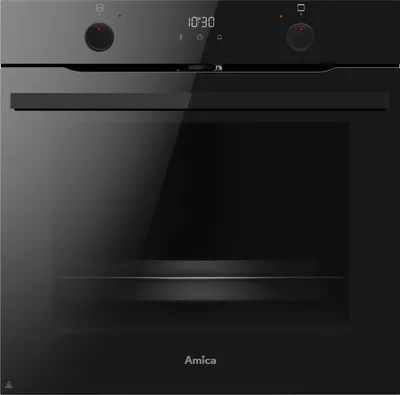 Amica EBPX 946 200 S Pyrolyse-Einbaubackofen, Fusion, Schwarz-Glas, 77 l XXL