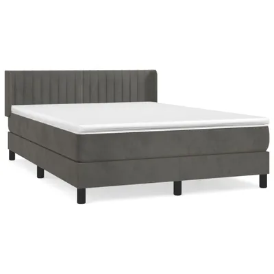 Obrázok produktu pre vidaXL Boxspring posteľ s matracom Tmavo sivá 140x200 cm Velvet