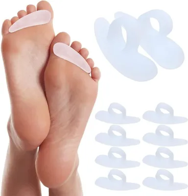 Image de Correcteurs d'hallux valgus en silicone, 4 paires, taille universelle, pour les oignons