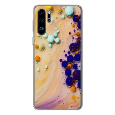 Produktbild von MuchoWow® Handyhülle Schutzhülle Hülle für Huawei P30 Pro Milch - Tinte - Psychedelisch Silikon Softcase Handy Hülle - Schutzdeckel