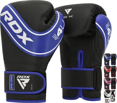 Produktbild von RDX Kinder Boxhandschuhe 6oz 4oz Junior Training Pratzen, Maya Hide Leder Belüftete Handfläche, Muay Thai Sparring MMA Kickboxing Kämpfen, Sandsack Speed Ball Boxpratzen Sandsackarbeit, Kinderspiele