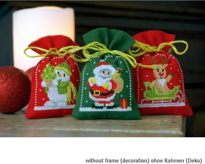 Produktbild von Vervaco Kräutertütchen "Weihnachten 3er Set", Zählmuster