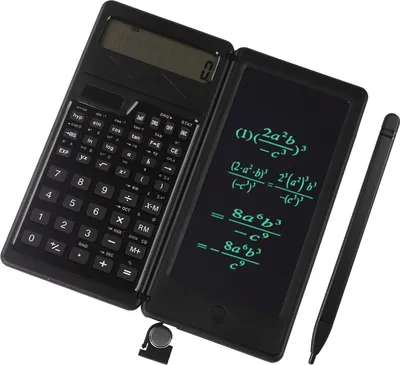 Obrázek produktu pro Vědecká kalkulačka s 6palcovým psacím tabletem a perem, duální napájení, solární a bateriové, skládací funkční kalkulačka s 10bitovým displejem, 240 funkcí, pro domácnost, finance, studenty, kancelář