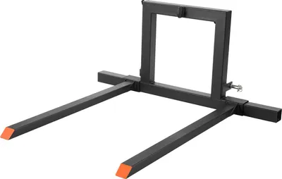 Obrázek produktu pro SucceBuy paletové vidle 680 kg, tříbodový vozík s upínacím systémem, celková délka 1280 mm, vidlice s nastavitelnou šířkou 735-1170 mm, rychloupínací nástavce pro traktory kategorie 1