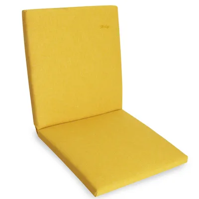 Produktbild von Herlag Sunny Niedriglehner-Auflage 103x50x4 cm – wetterfest, wasserfest & UV-beständig – waschbarer Bezug mit Reißverschluss – Senfgelb